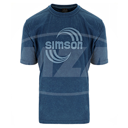 Camiseta lavada al ácido, color: petróleo, talla: L - motivo: SIMSON Cross