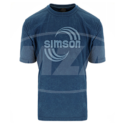 Camiseta lavada al ácido, color: petróleo, talla: M - motivo: SIMSON Cross