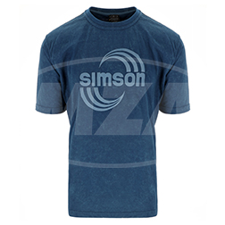 Camiseta lavada al ácido, color: petróleo, talla: S - motivo: SIMSON Cross