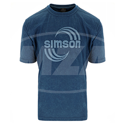 Camiseta lavada al ácido, color: petróleo, talla: XS - motivo: SIMSON Cross