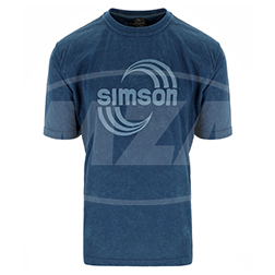 Camiseta lavada al ácido, color: petróleo, talla: XXL - motivo: SIMSON Cross