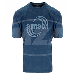 Camiseta lavada al ácido, color: petróleo, talla: XXXL - motivo: SIMSON Cross