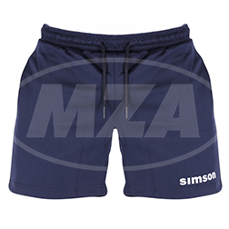 Sporthose kurz, Farbe: navy blau, Größe: M - Motiv: "SIMSON"